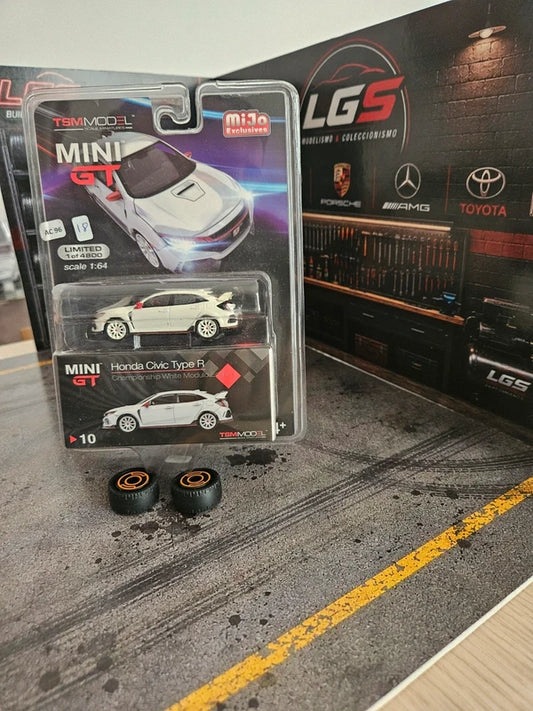 Honda Civic Type R FK8 Modulo Championship White – MINI GT MiJo Exclusives – Escala 1:64