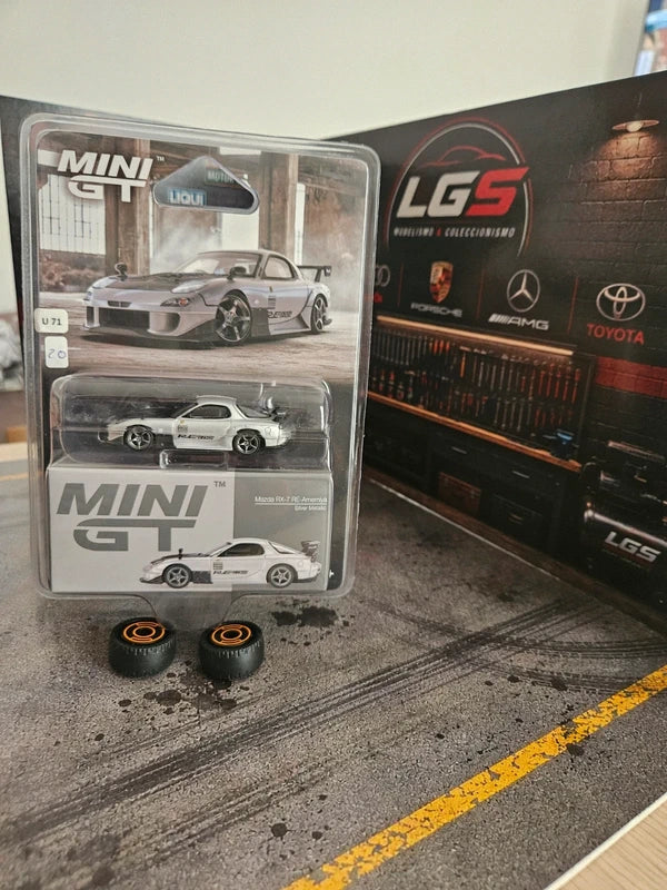 Mazda RX-7 FD3S RE-Amemiya Silver – MINI GT – Escala 1:64