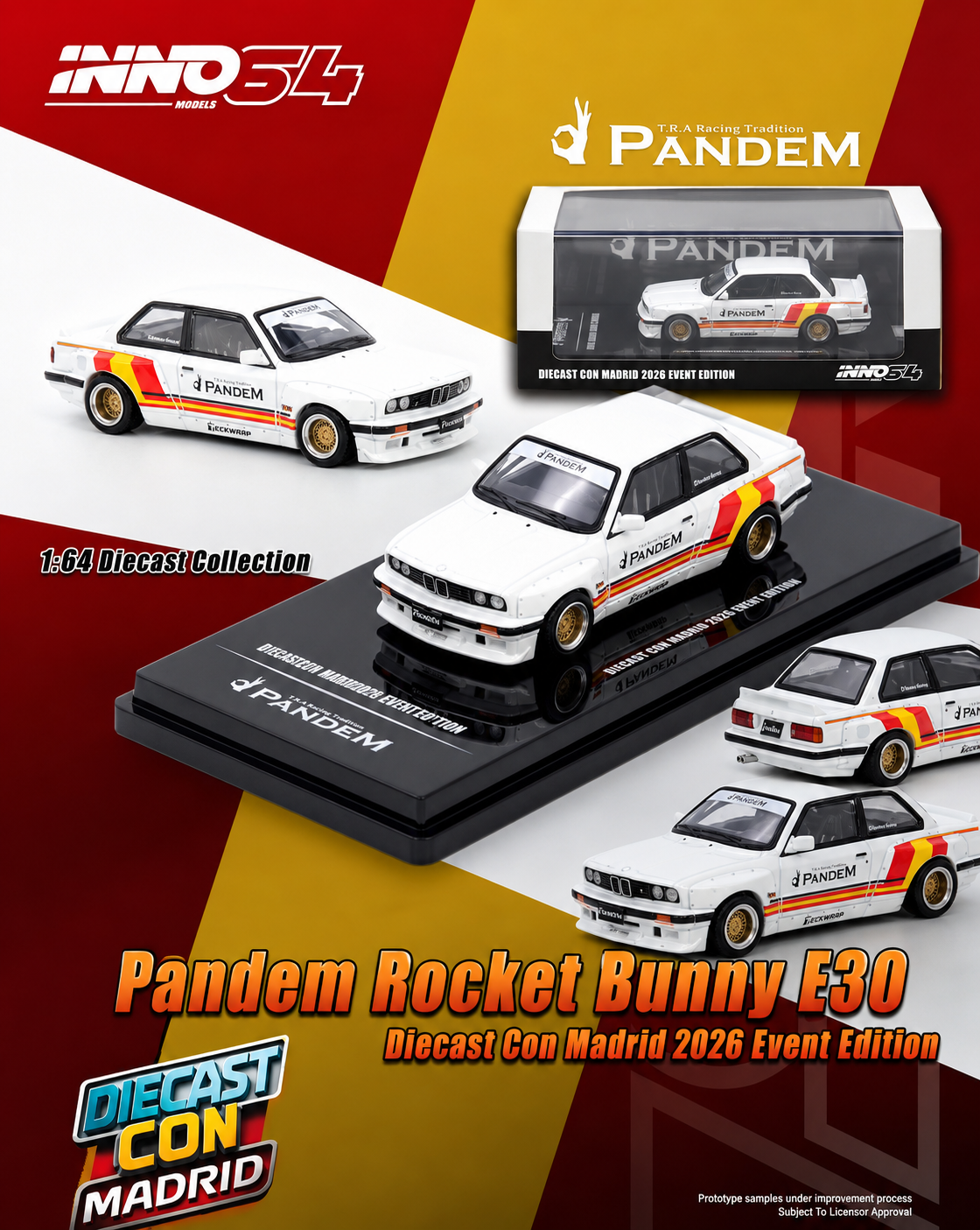 BMW E30 Pandem Rocket Bunny – INNO64 Diecast Con Madrid 2026 – Escala 1:64